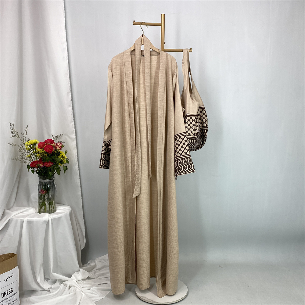 Women Bags In Dubai - Muslim Open Front Abaya Women Long