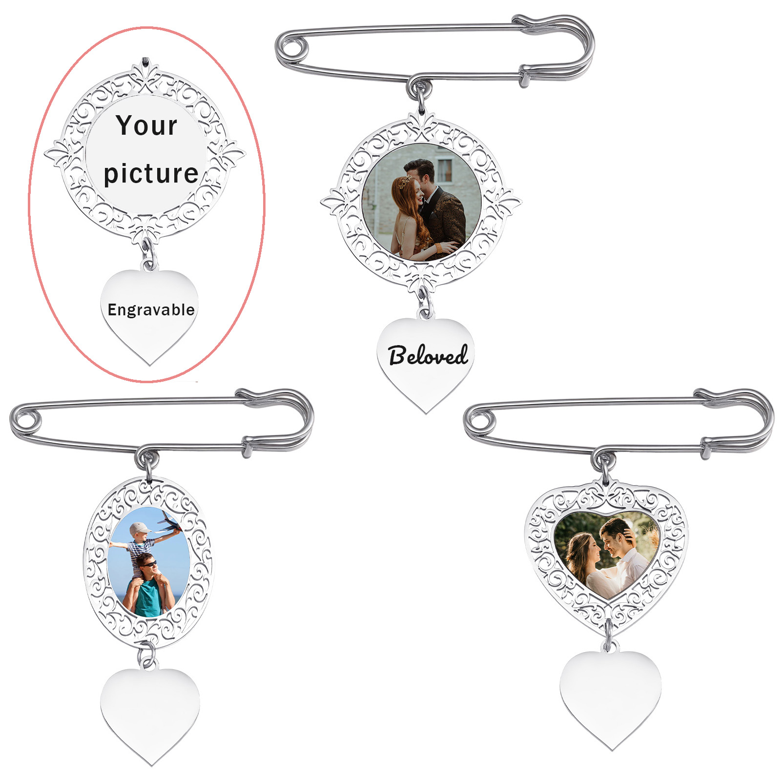 Women Bags Discount - Custom Picture Badge Brooches Pin DIY