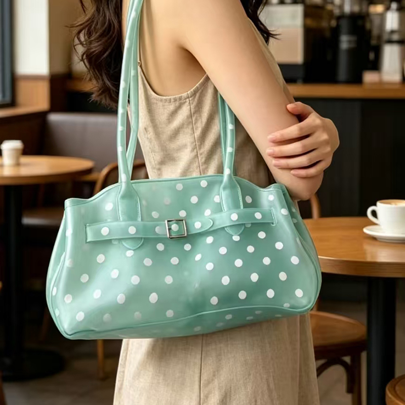 Jelly Bag Clear Pvc - Transparent Jelly Polka Dot PVC Handbag