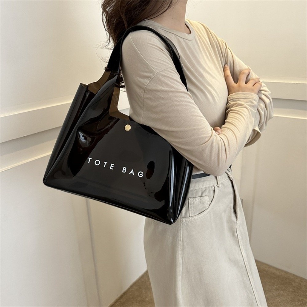 Jelly Bag Clear Pvc - Fashion PVC Transparent Shoulder Bag Large