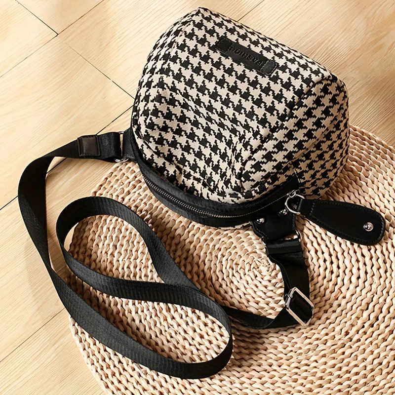 Versatile Houndstooth Canvas B - Women Bags Zip review and price