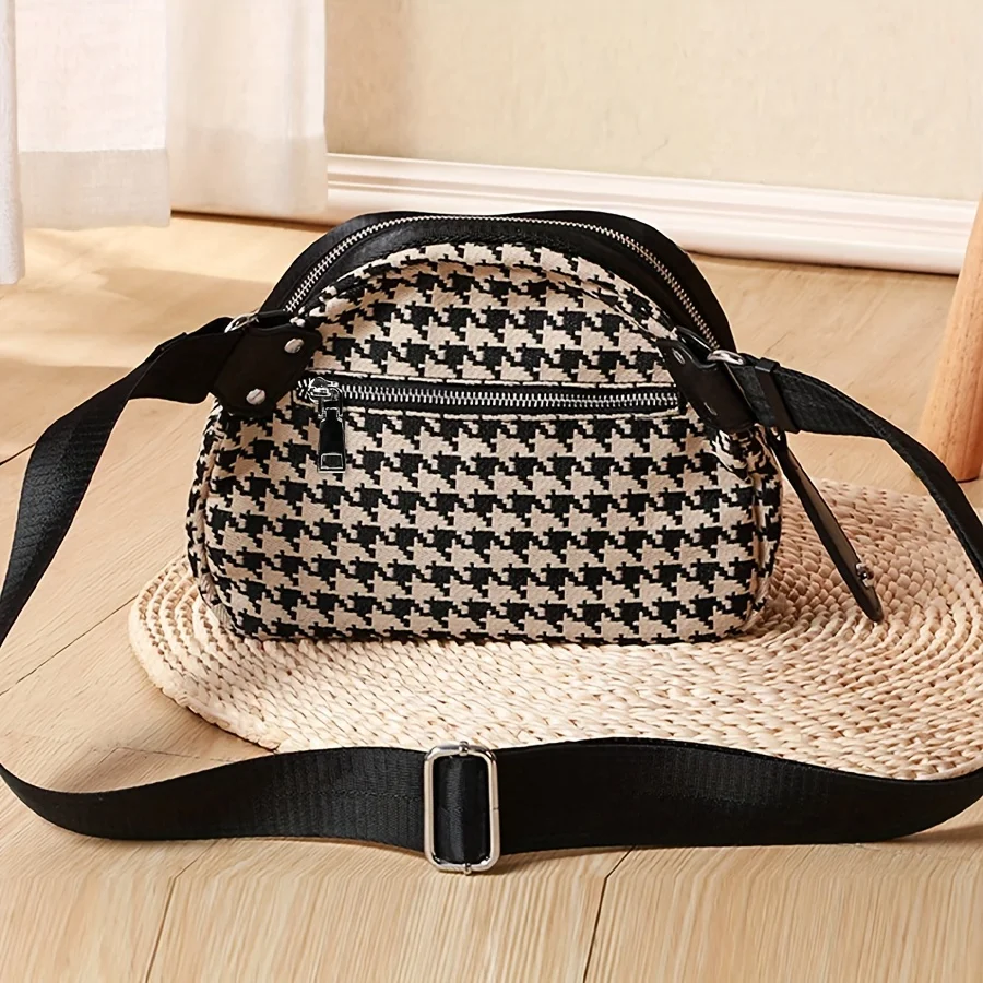 Versatile Houndstooth Canvas B - Women Bags Zip review and price