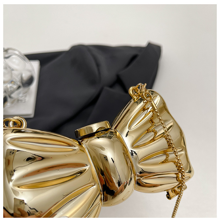 Glossy Gold Metal Bow Shaped M - Mini Purse Chain review and price