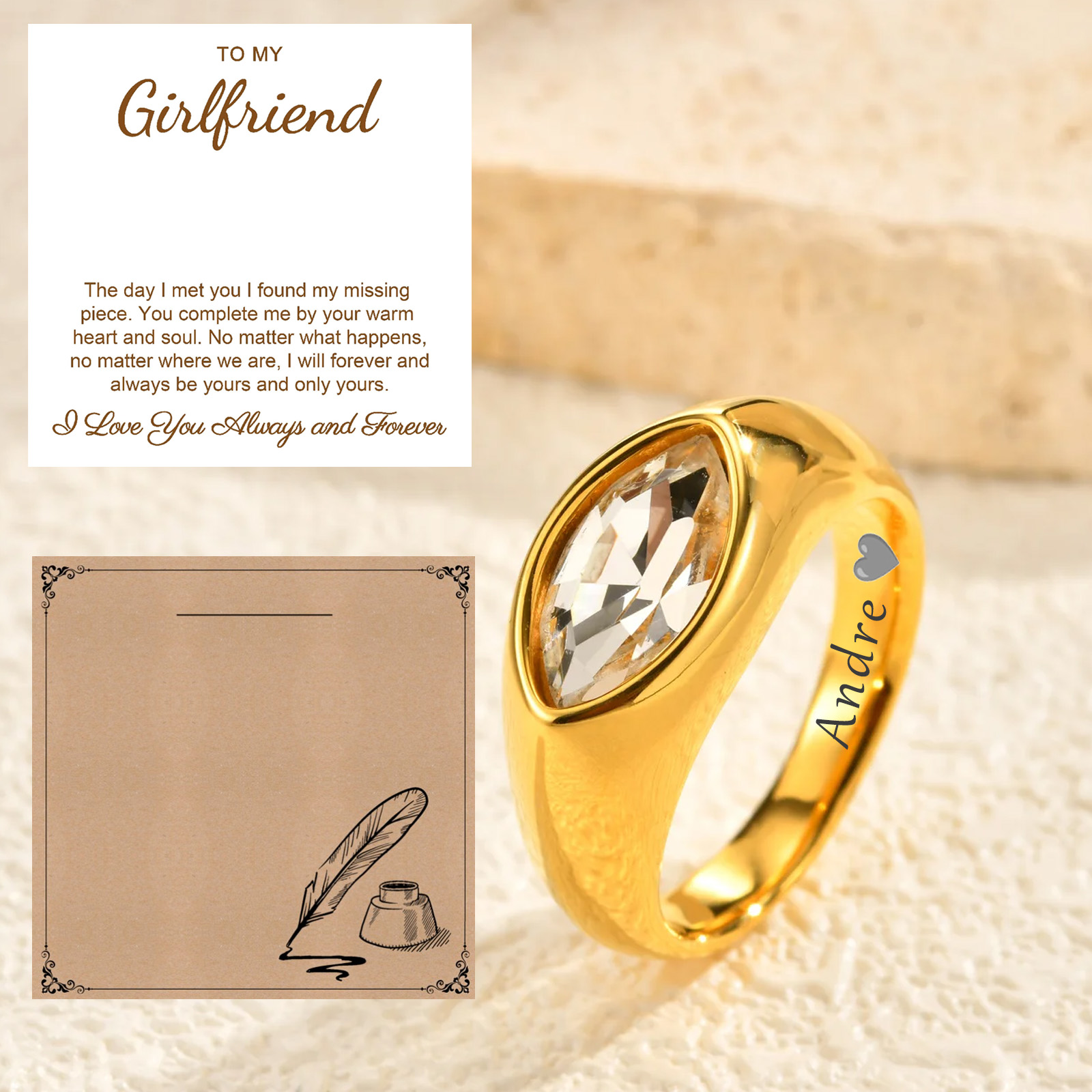 Custom Couple Rings Gift with  - Women Bags Discount review and price