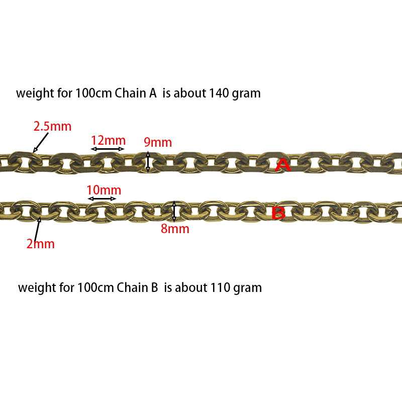 custom length  biker brass mad - Mini Purse Chain review and price