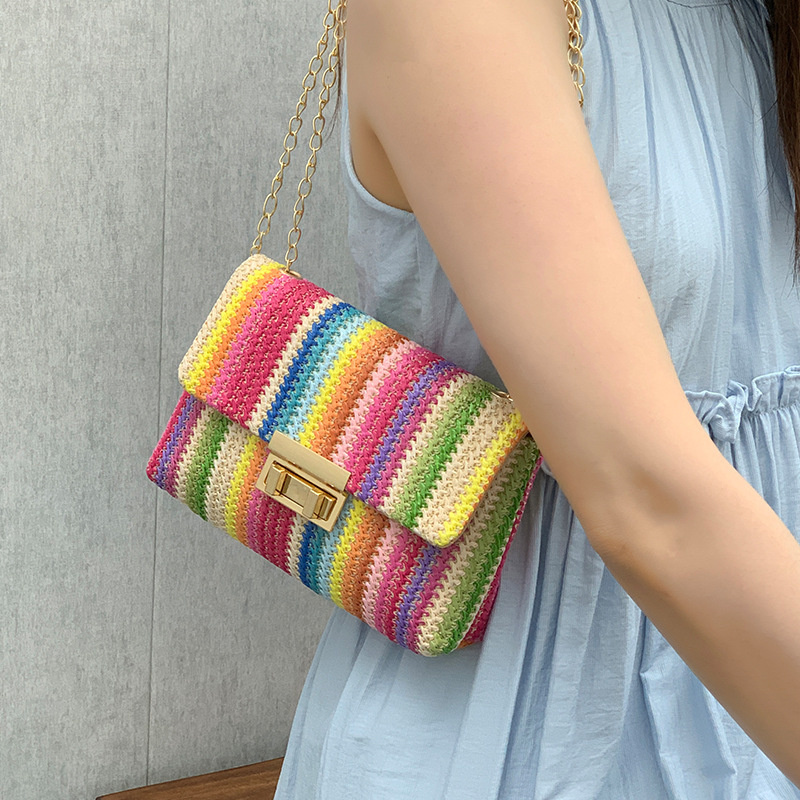 Women Summer Beach Rainbow Str - Mini Purse Chain review and price
