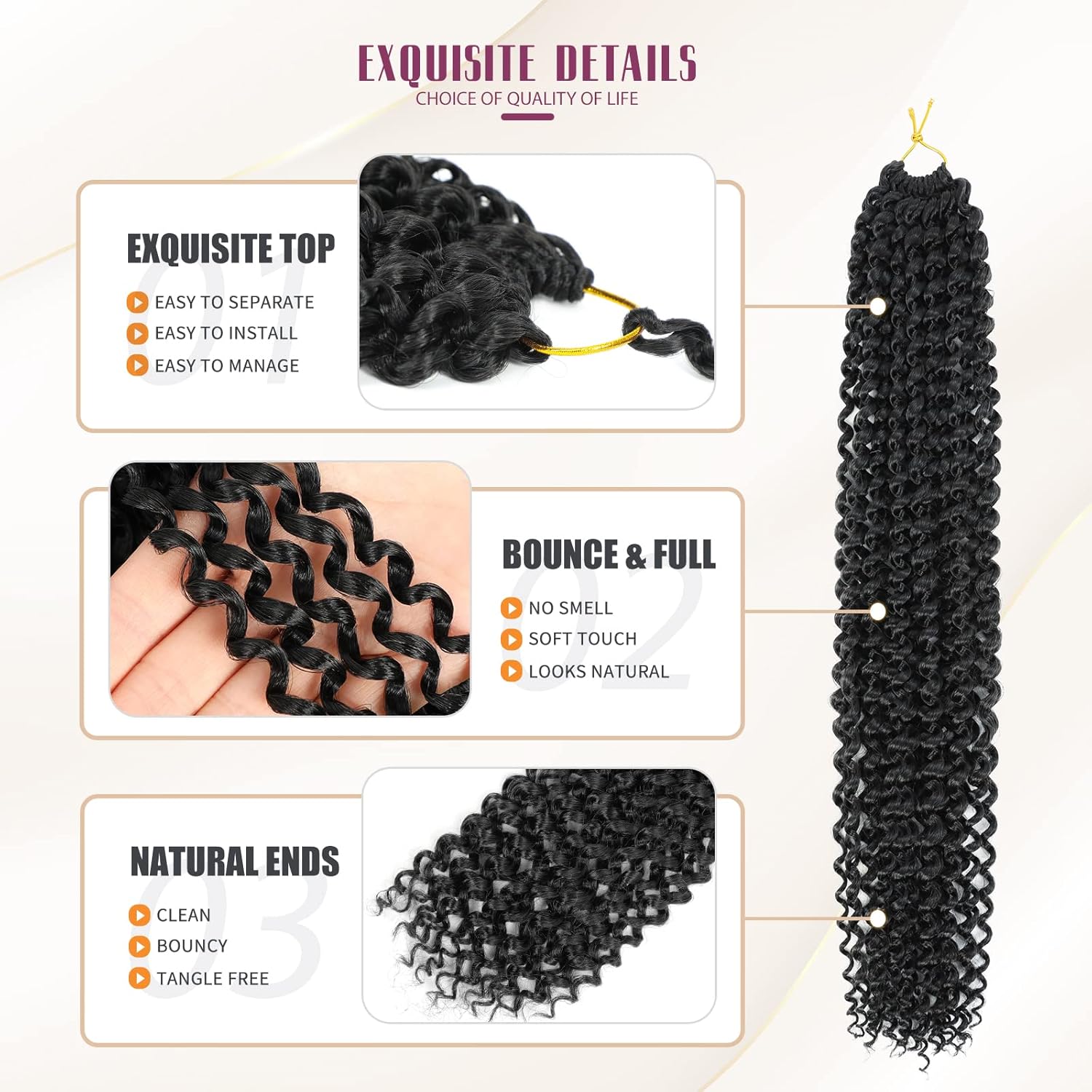Passion Twist Crochet Hair 22I - Women Bags Pack review and price