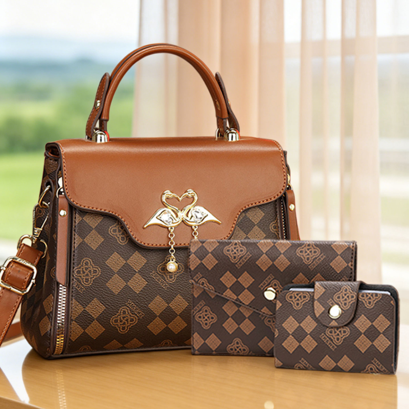 3-piece women's bag set, light - Women Bags Luxury review and price