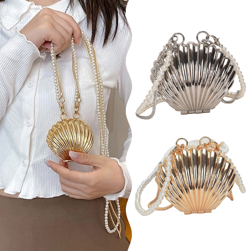 Metal Shell Bag Mini Lipstick  - Mini Purse Chain review and price