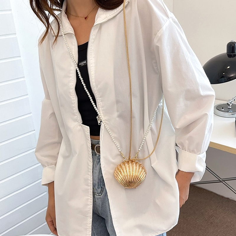 Metal Shell Bag Mini Lipstick  - Mini Purse Chain review and price