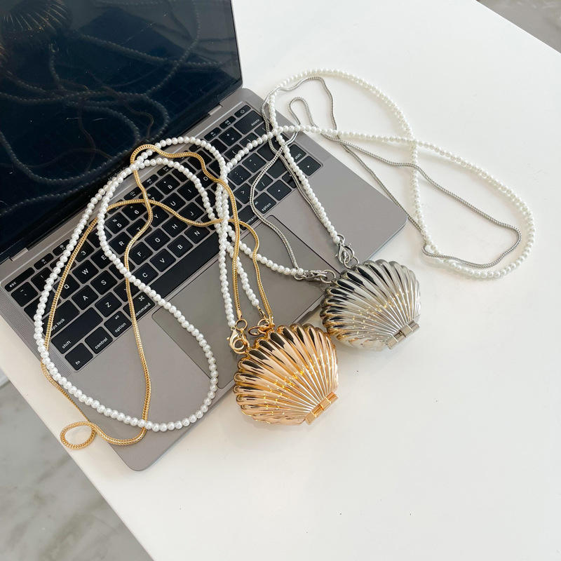 Metal Shell Bag Mini Lipstick  - Mini Purse Chain review and price