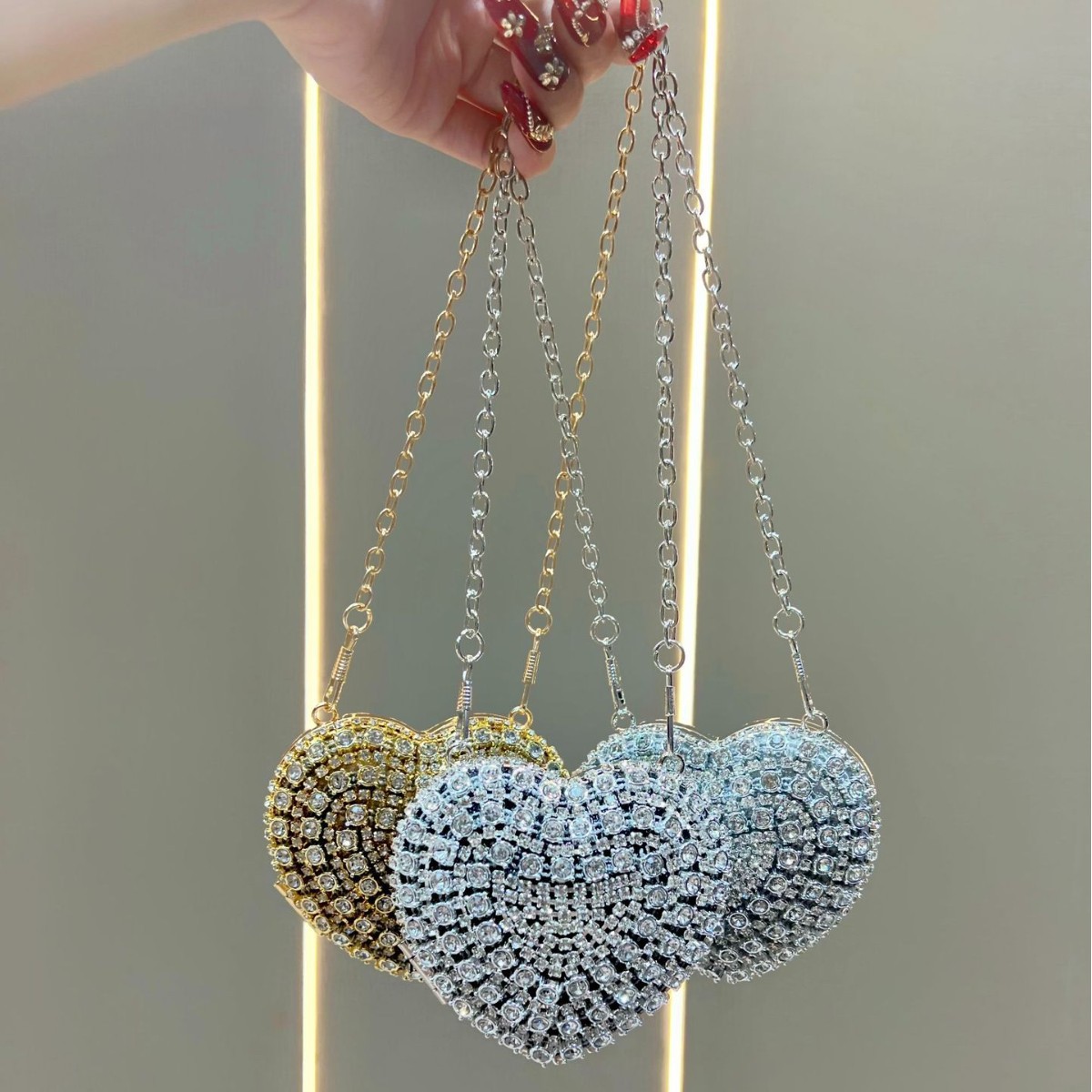 Luxury Rhinestone Crystal Clut - Mini Purse Chain review and price