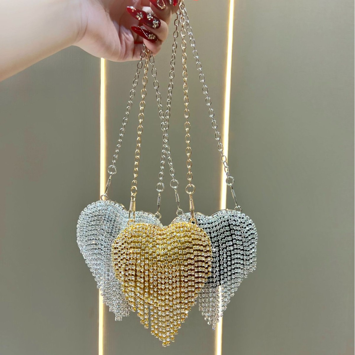 Luxury Rhinestone Crystal Clut - Mini Purse Chain review and price